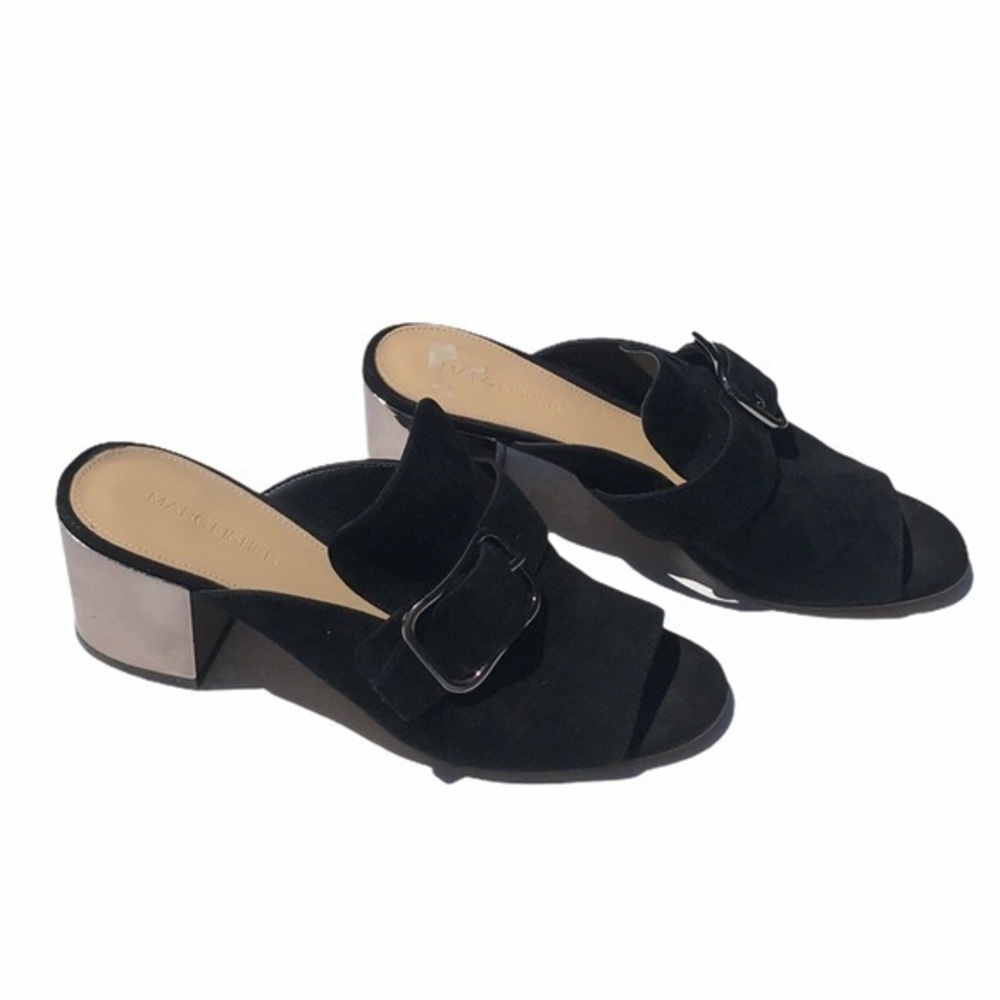 Marc Fisher Frima Suede Buckle Mules